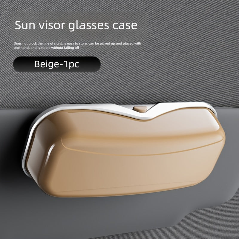 Car Travel Three-Piece Set: Push-Open Eyeglass Case, Universal Storage Case, and Secure Organizer—Complete On-the-Go Storage, Peace of Mind Every Journey（Black)）