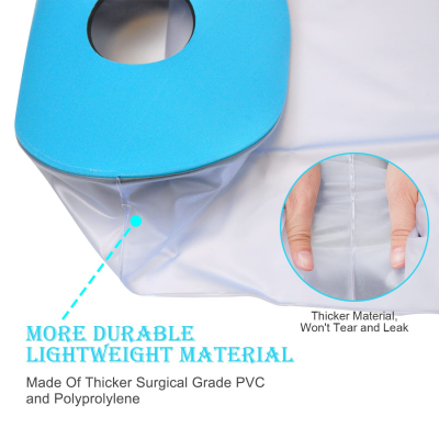 Full Leg Waterproof Shower Sleeve for Kids – Reusable Cast Protector for Foot, Calf, Knee & Thigh During Bathing or Water Activities (Blue)