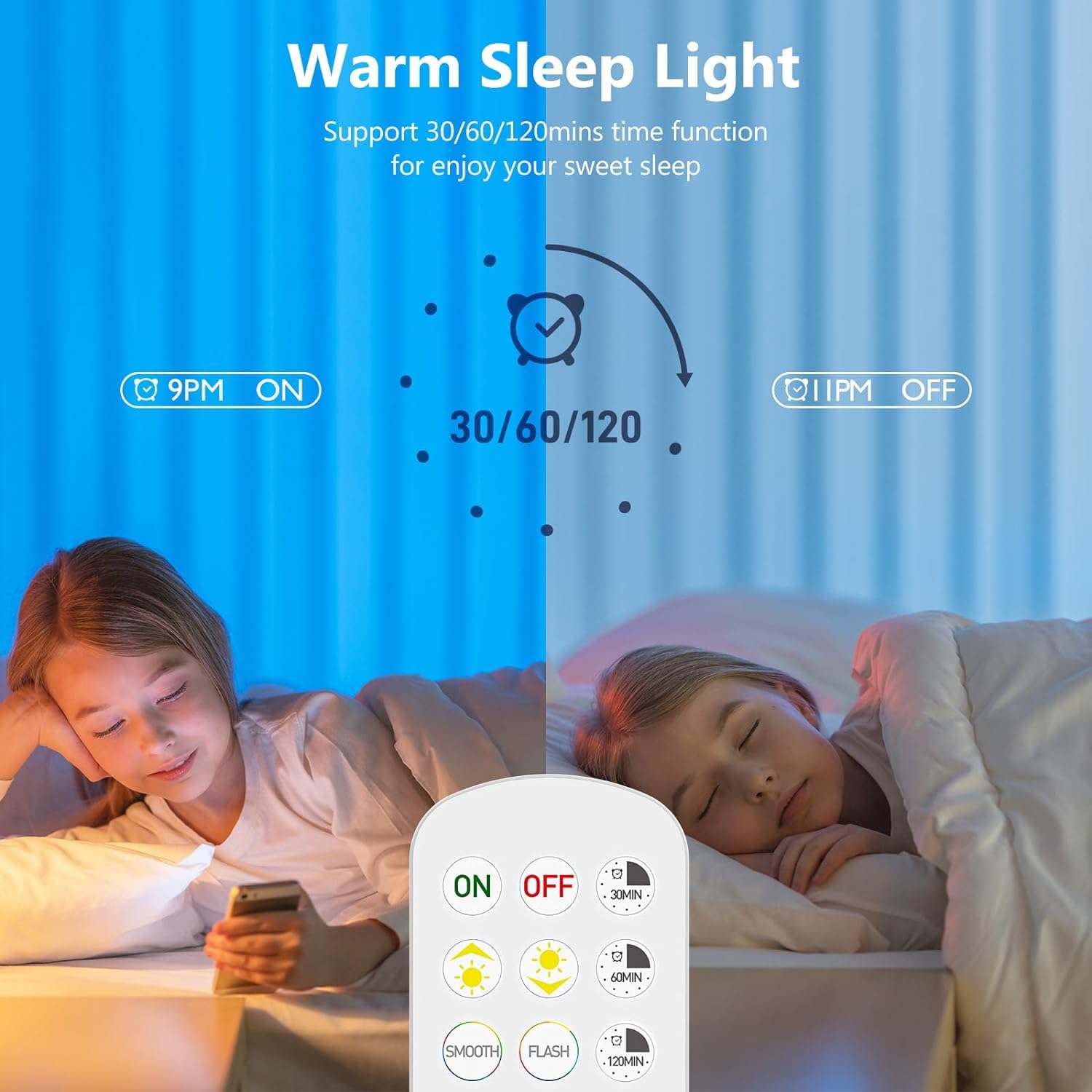 Battery Operated Light Bulbs, 5000mAh Rechargeable Light Bulb Set of 2 with Remote, 3 Colors 10 Levels Dimmable Fabric Wireless Sconces Light Bulb with Timer for Bedroom Living Room