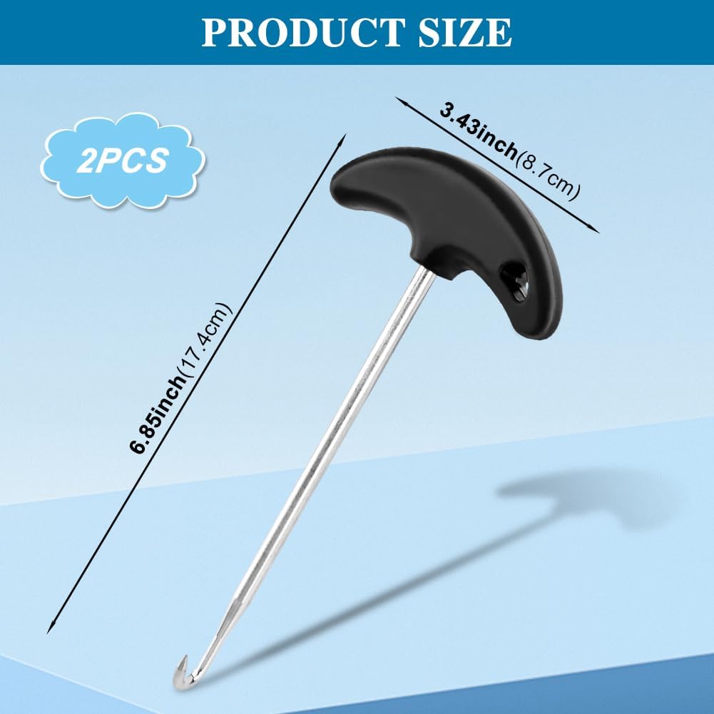 Shoe Lace Tightner, Stainless Steel Plastic Hockey Skate Tightener Tool, Portable Shoe Lace Puller Ice Roller Skate Tool for Ice-Skates Figure-Skates Boots Shoes, 2 Pcs