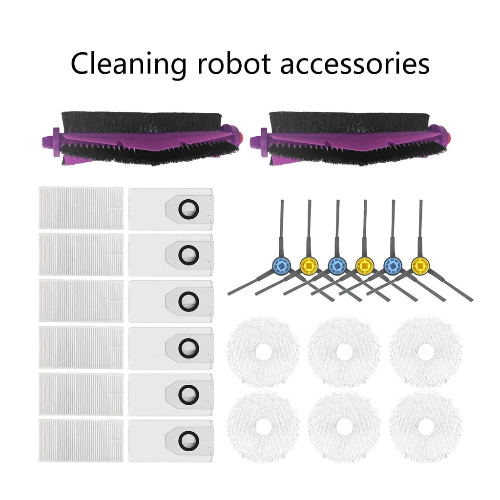 Vacuum Cleaner Robot Spare Part Dust Bag Side Brushes Replacement Filter Main Brush Mop Pad ABS Texture for Sweeper Style 2