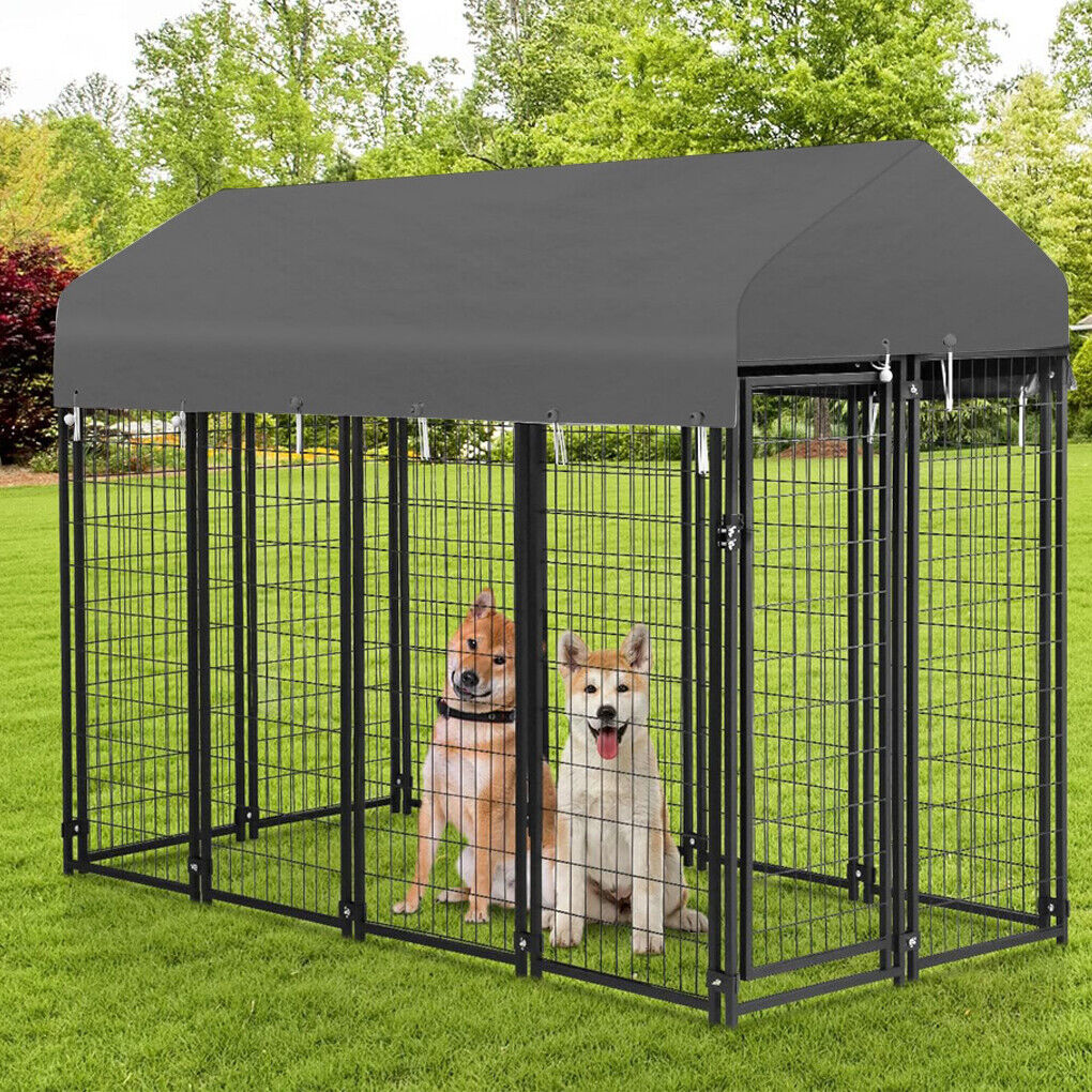 Large Outdoor Dog Kennel 250x120x165cm Pet Cage with Roof