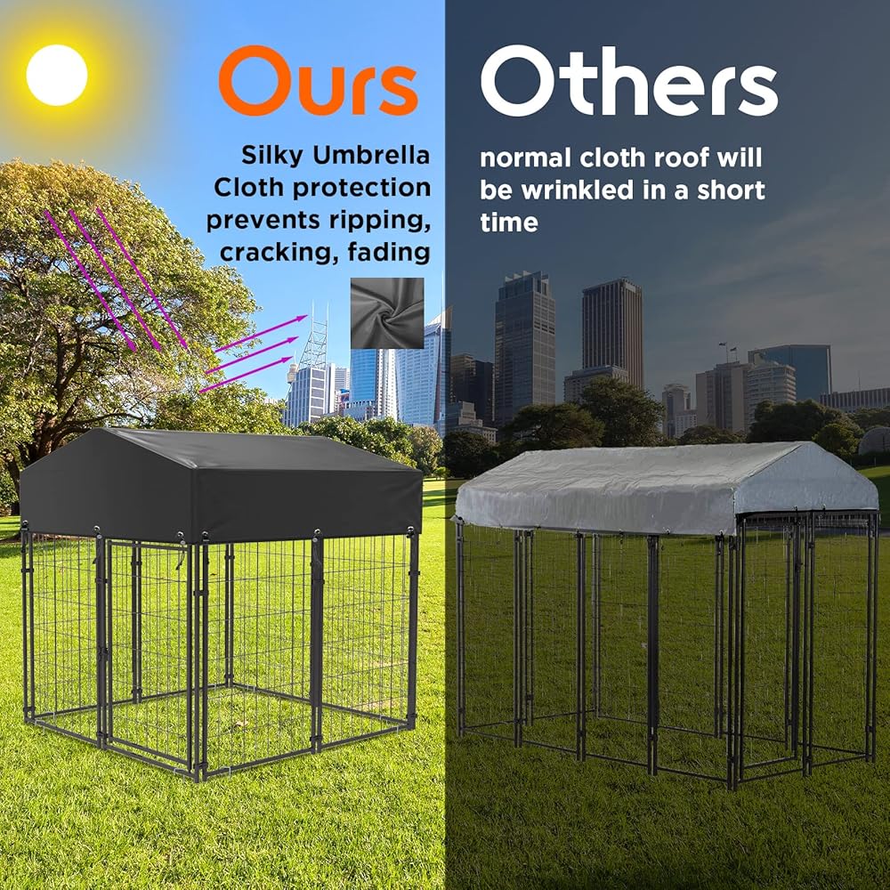 Large Outdoor Dog Kennel 250x120x165cm Pet Cage with Roof