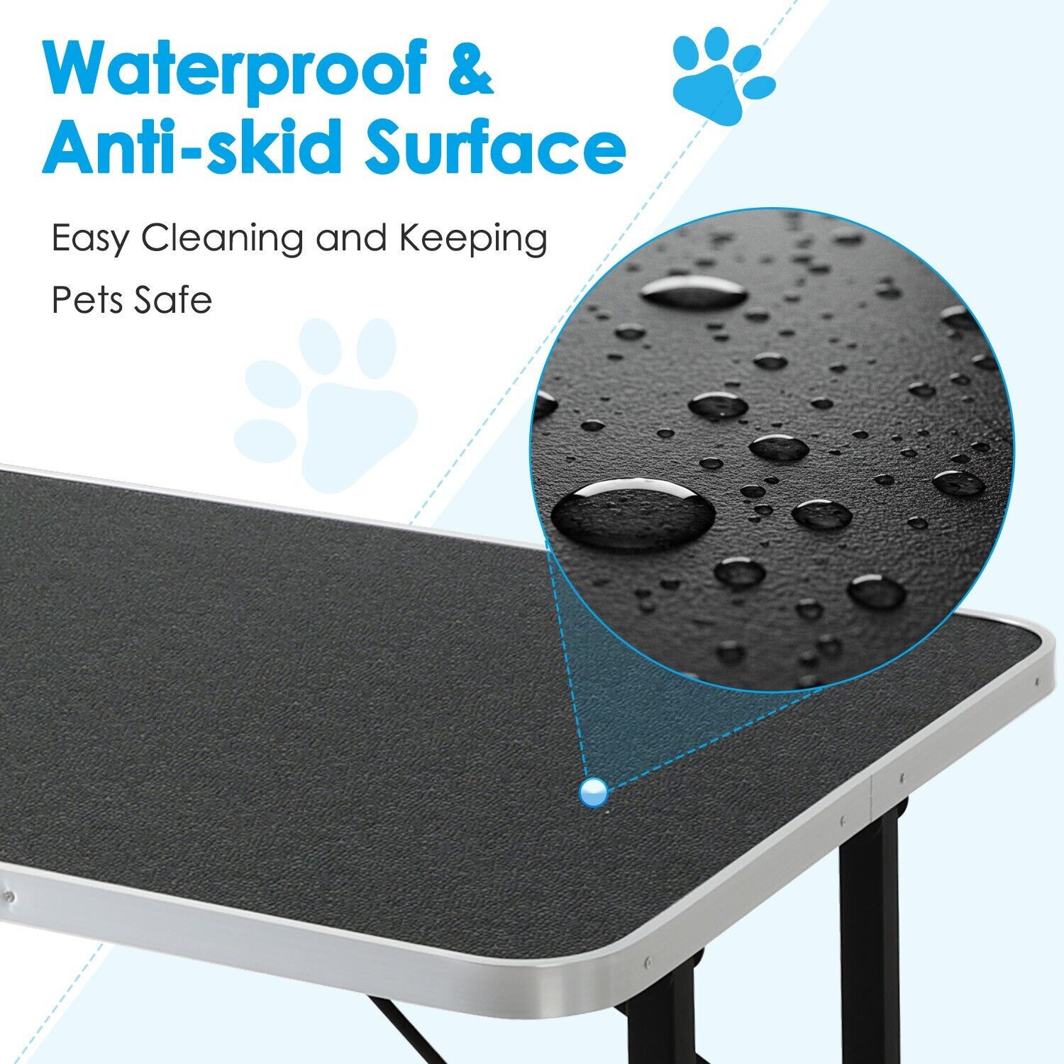 Adjustable Pet Grooming Table for Australian Cattle Dog, Foldable