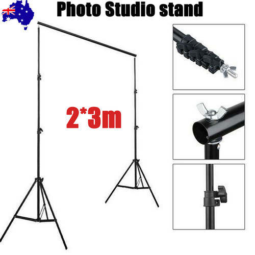 Adjustable Background 2*3m Backdrop Support Stand Photo Studio Crossbar Set