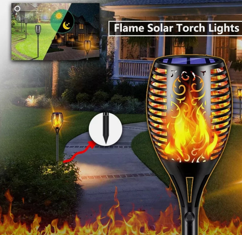 Solar Outdoor Lights Decorative Torch Light Garden Path Decoration LED Camping Ornaments