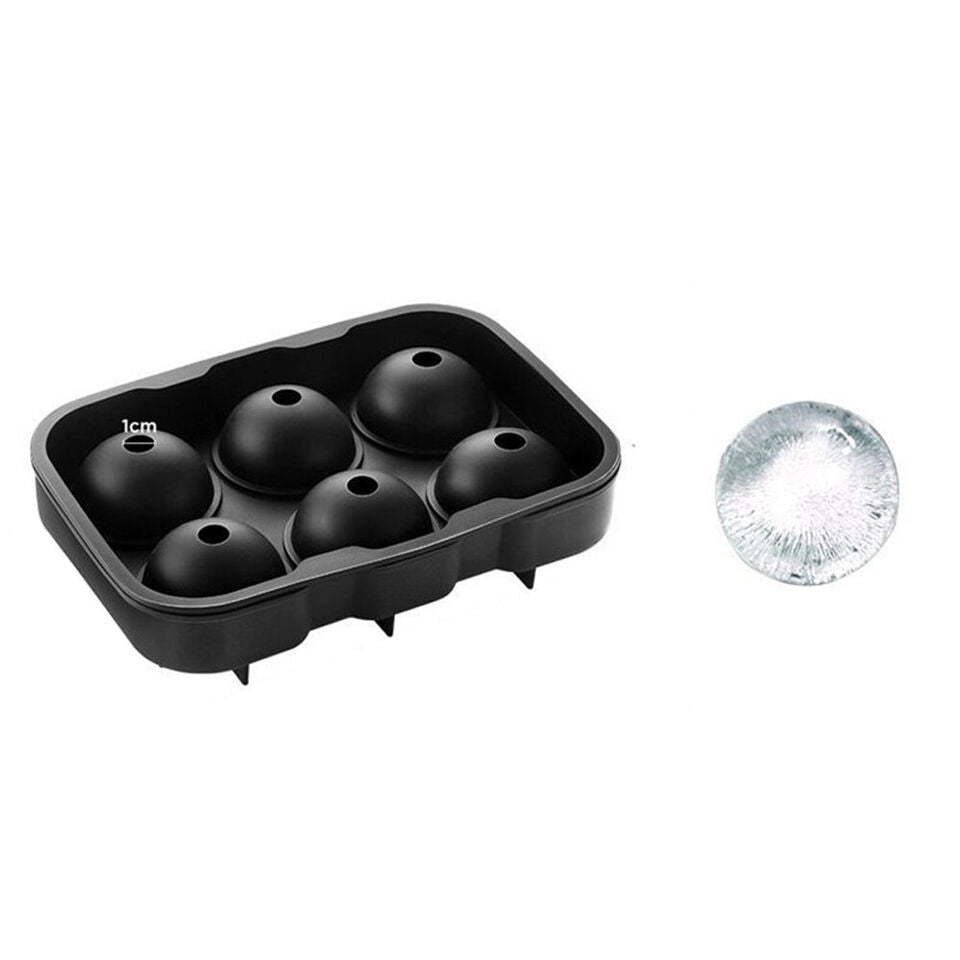 Large Ice Cube Tray Ball Maker Big Silicone Mold Sphere Whiskey Round Mould DIY