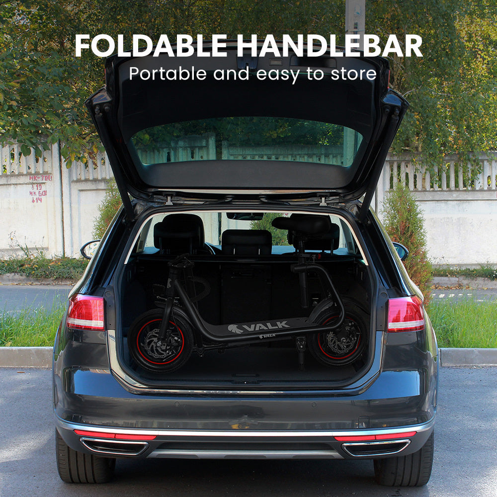 VALK Electric Scooter with Seat, Disc brakes, 12" Tyres, Motorised eScooter for Adults Teens Commuter