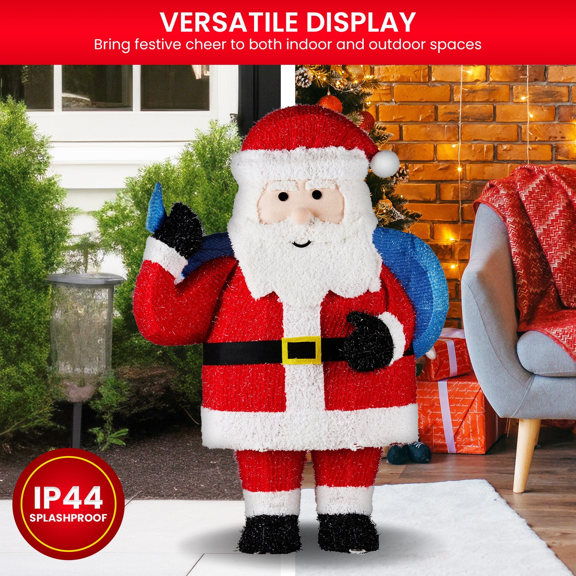 Christabelle 81cm Christmas Santa Display with Lights