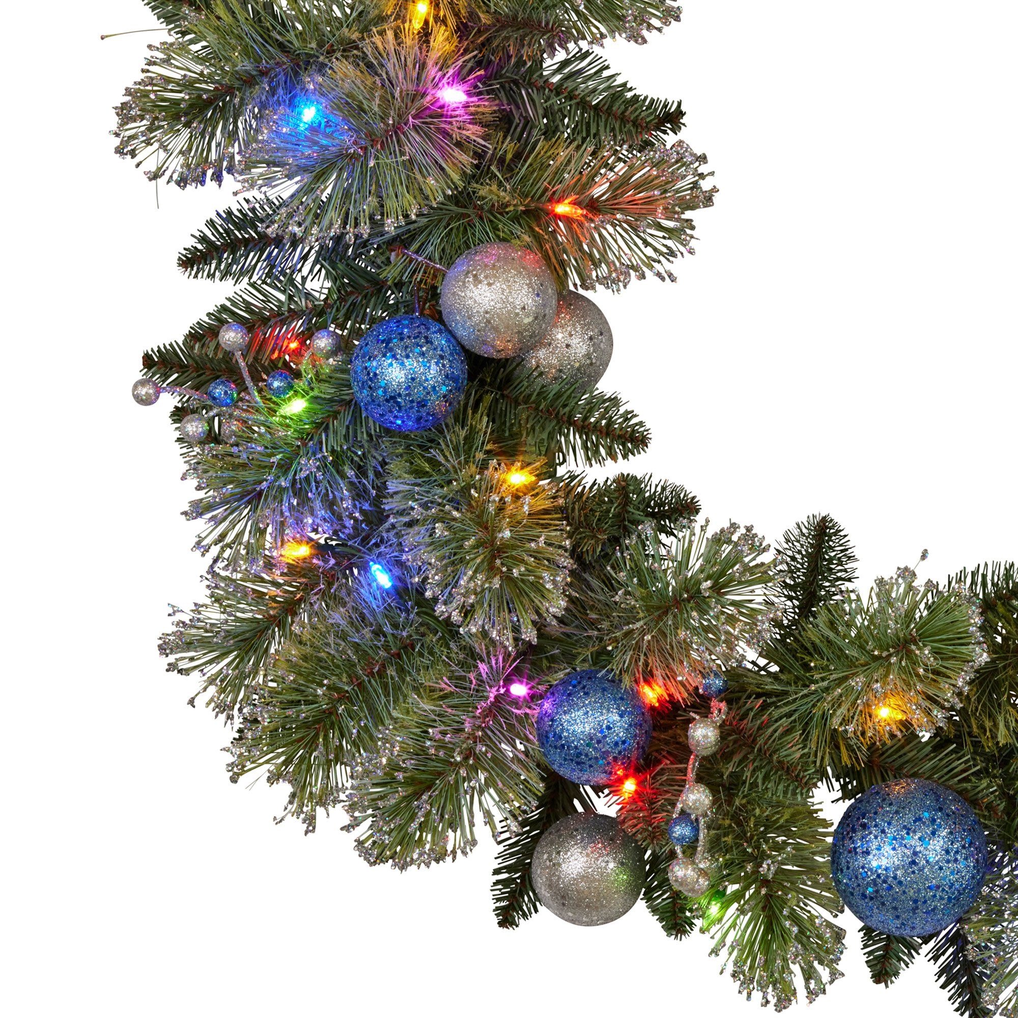 Christabelle 274cm Blue Collection Multicolour Pre-Lit Christmas Garland