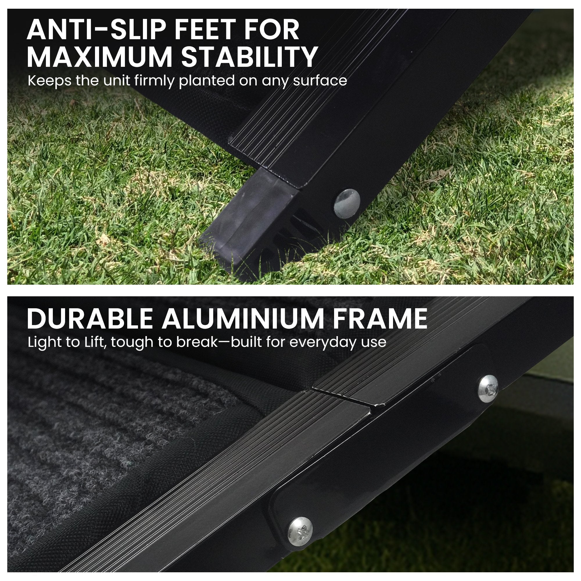 Furtastic Dog Ramp For Cars Pet Ramp For Puppy Medium Dogs Old Dogs & Cats Non-slip Felt Surface Aluminium Frame Folding Portable Safety Pet Stairs