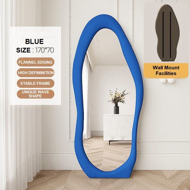 1.7m Standing Maiden Mirror Full Length Aesthetic Full Size Floor Mirror Bedroom Creative Modern Deco Blue