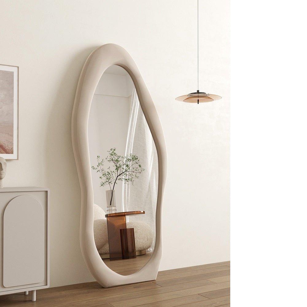 1.7m Standing Maiden Mirror Full Length Aesthetic Full Size Floor Mirror Bedroom Creative Modern Deco Pearl White