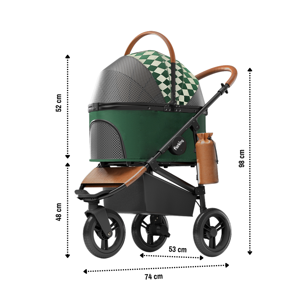 Fur King Jogger Pet Pram / Stroller - Green