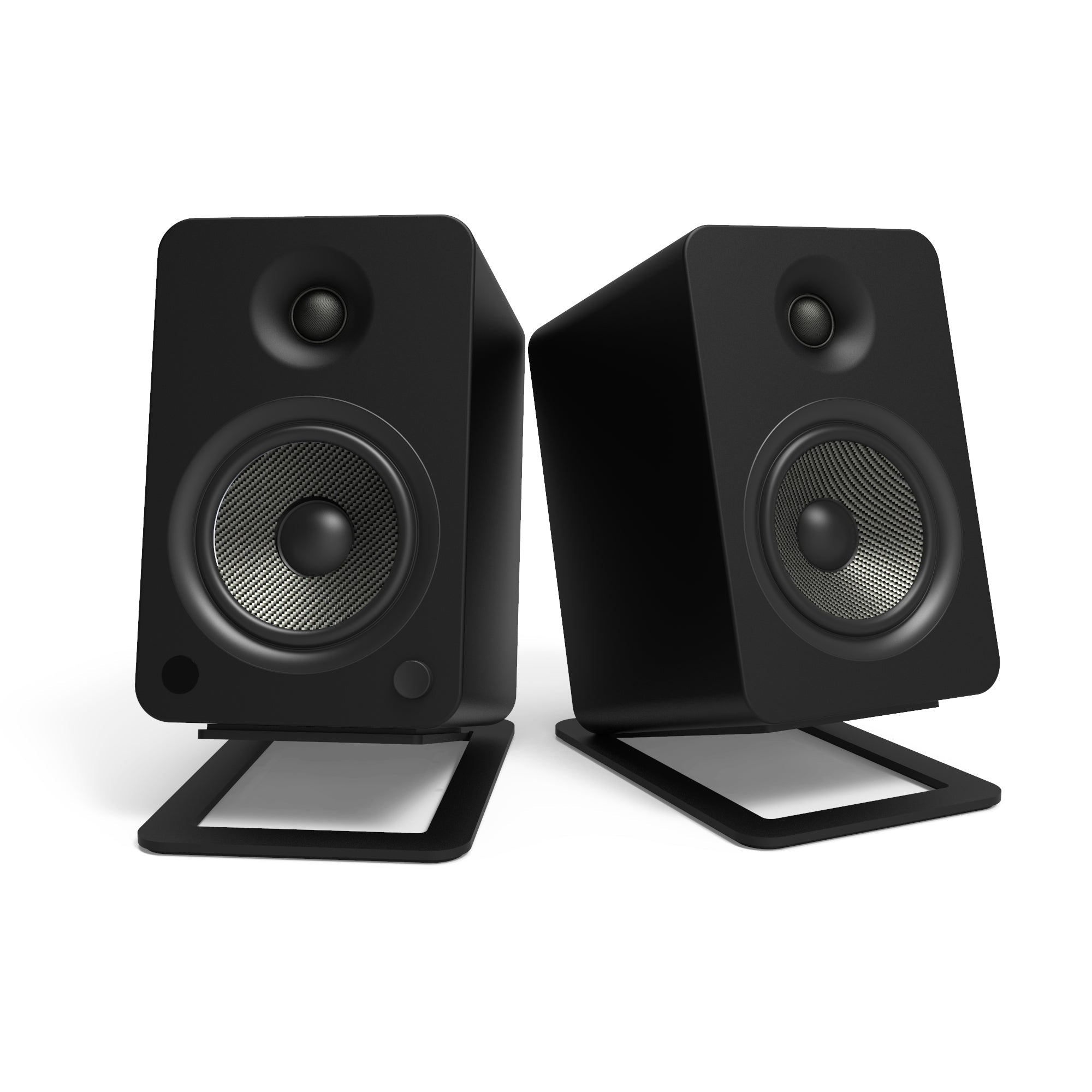 Kanto S6 Angled Desktop Speaker Stands for Large Speakers - Pair, Black