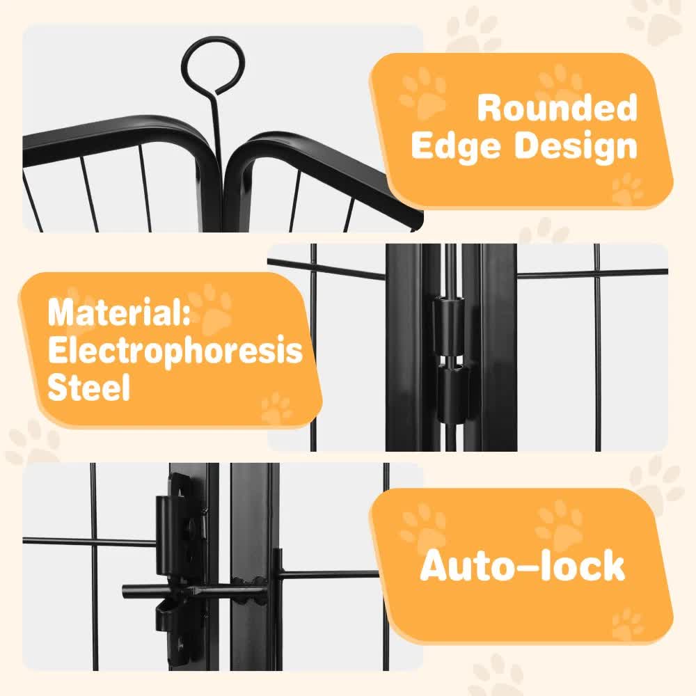 Pet Dog Playpen Puppy Exercise Cage Enclosure Fence Metal Outdoor 8 Panel