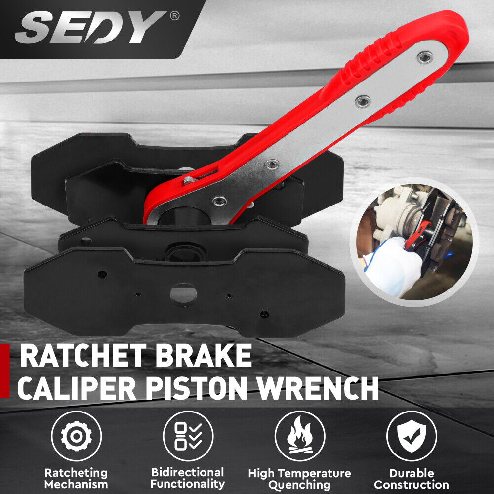 SEDY Car Brake Caliper Tool 360° Swing Ratchet Wrench Car Wheel Piston Spreader