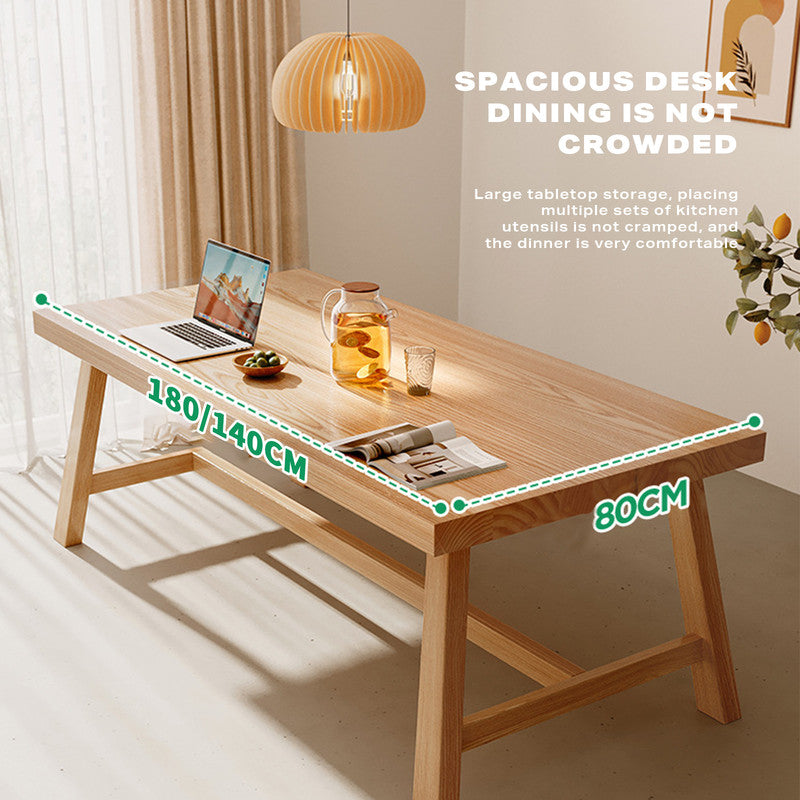 1.8M Solid Wood Dining Table Square Dining Table Dining Table Kitchen Furniture