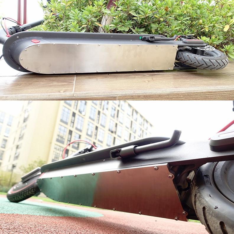 Stainless Steel Scooter Chassis Cover for Xiaomi M365 - Waterproof Protection