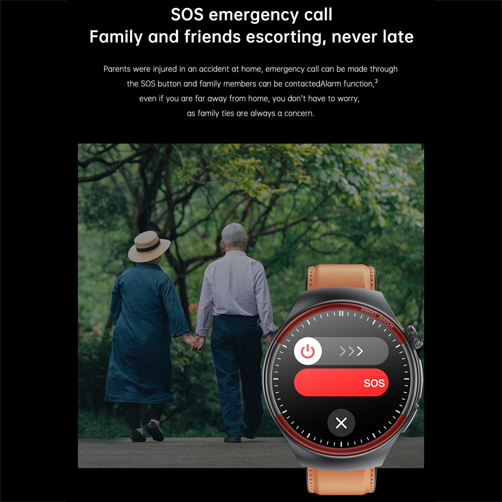 Smart Round Screen Watch With Bt Call And Health Tracking - Leather - Silicone Blue