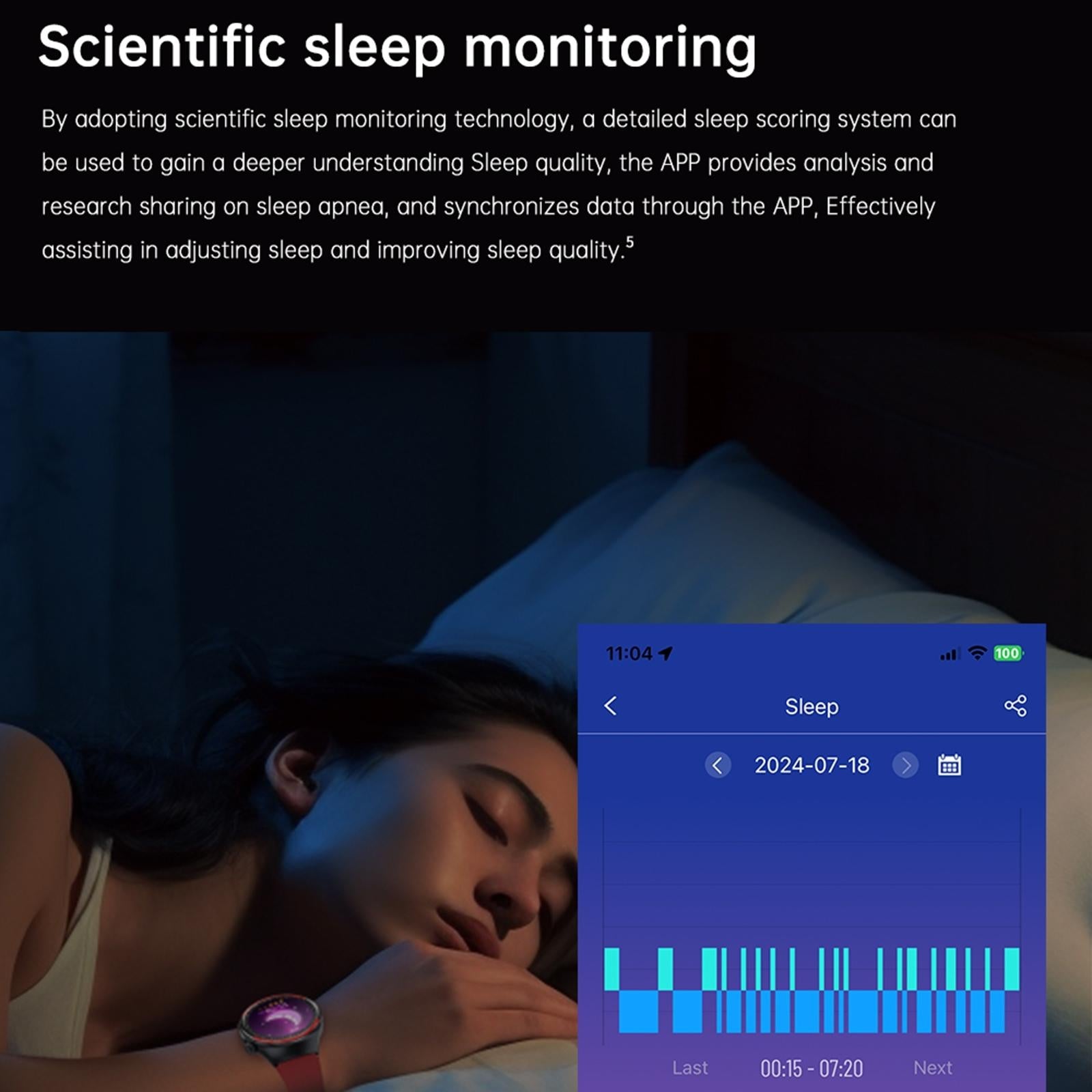 Smart Round Screen Watch With Bt Call And Health Tracking - Leather - Stainless Steel Black