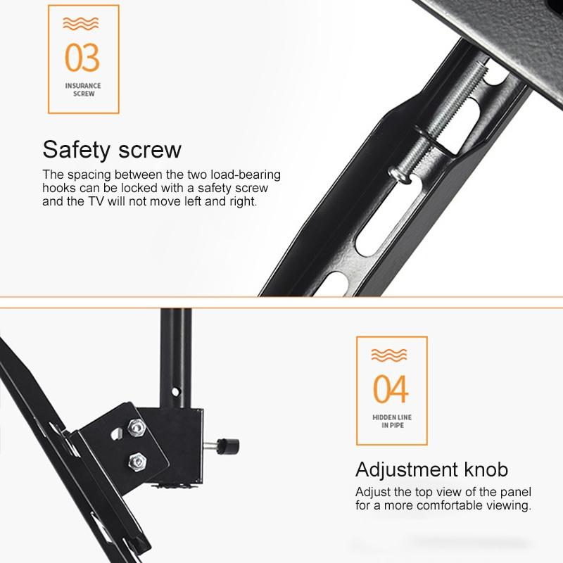 Adjustable Single Screen Tv Wall / Ceiling Mount - 32-70 Inch 0.5-2m Range