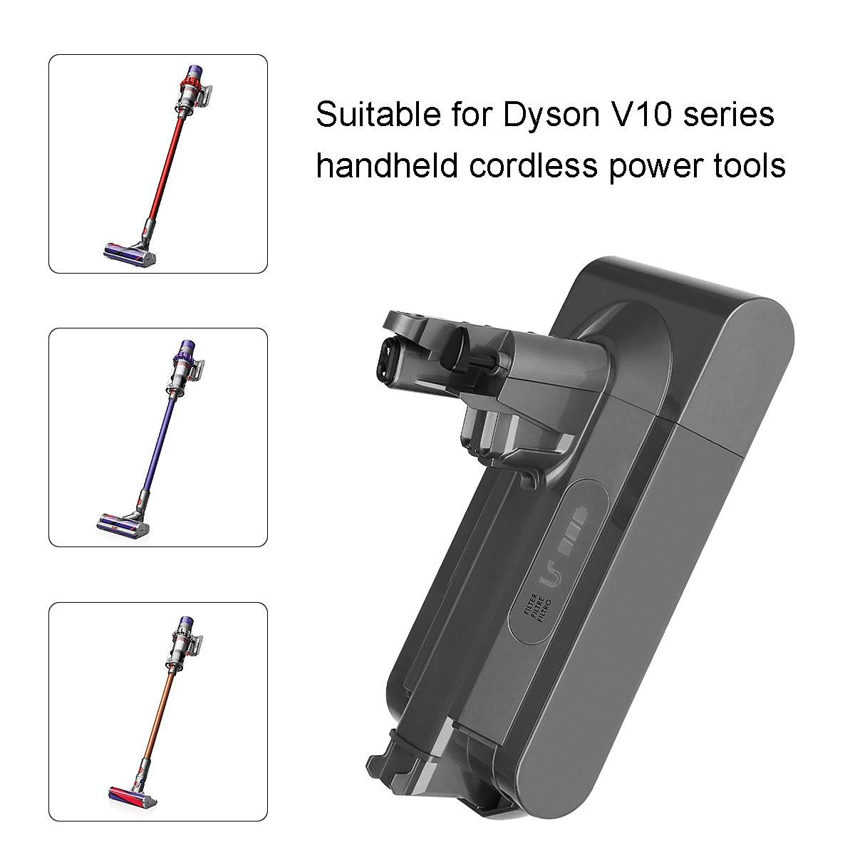 Replacement Battery for Dyson V10 Handheld Vacuum Accessories - 4000Mah