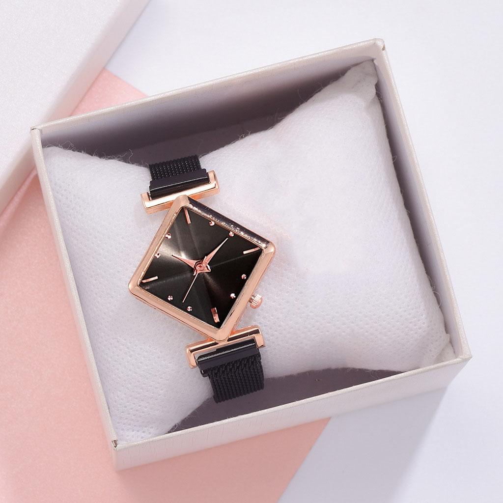 Black Diamond Dial Women Quartz Watch