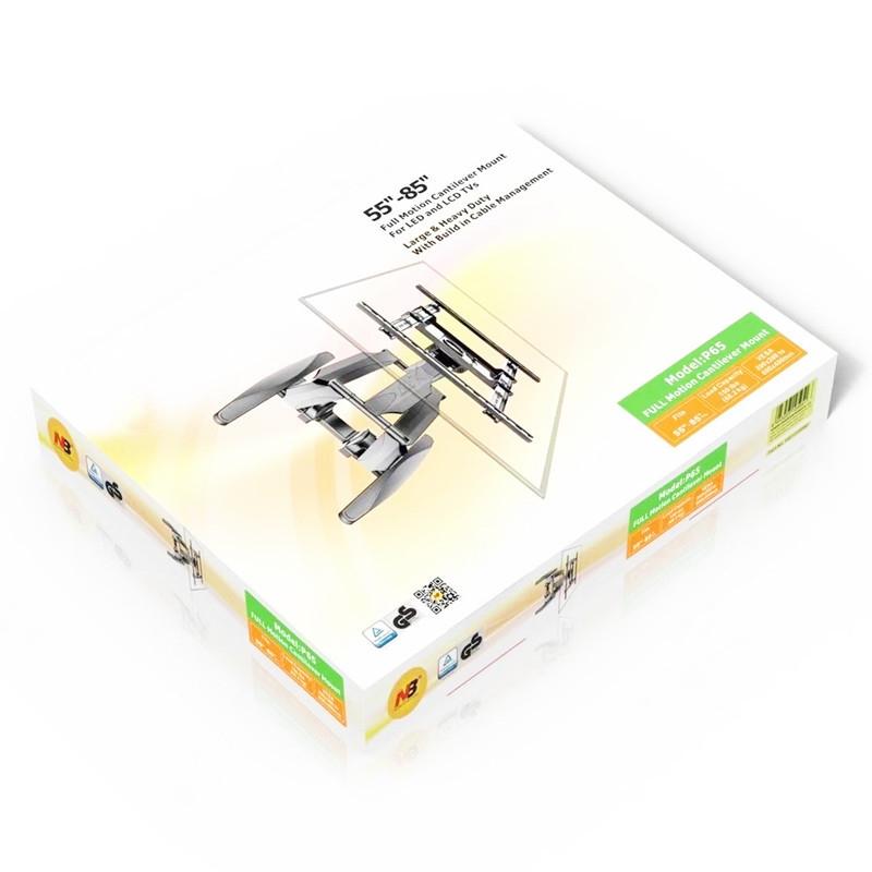 Swivel Tv Wall Mount for 55-85 Led / Lcd - All-moving Cantilever Design