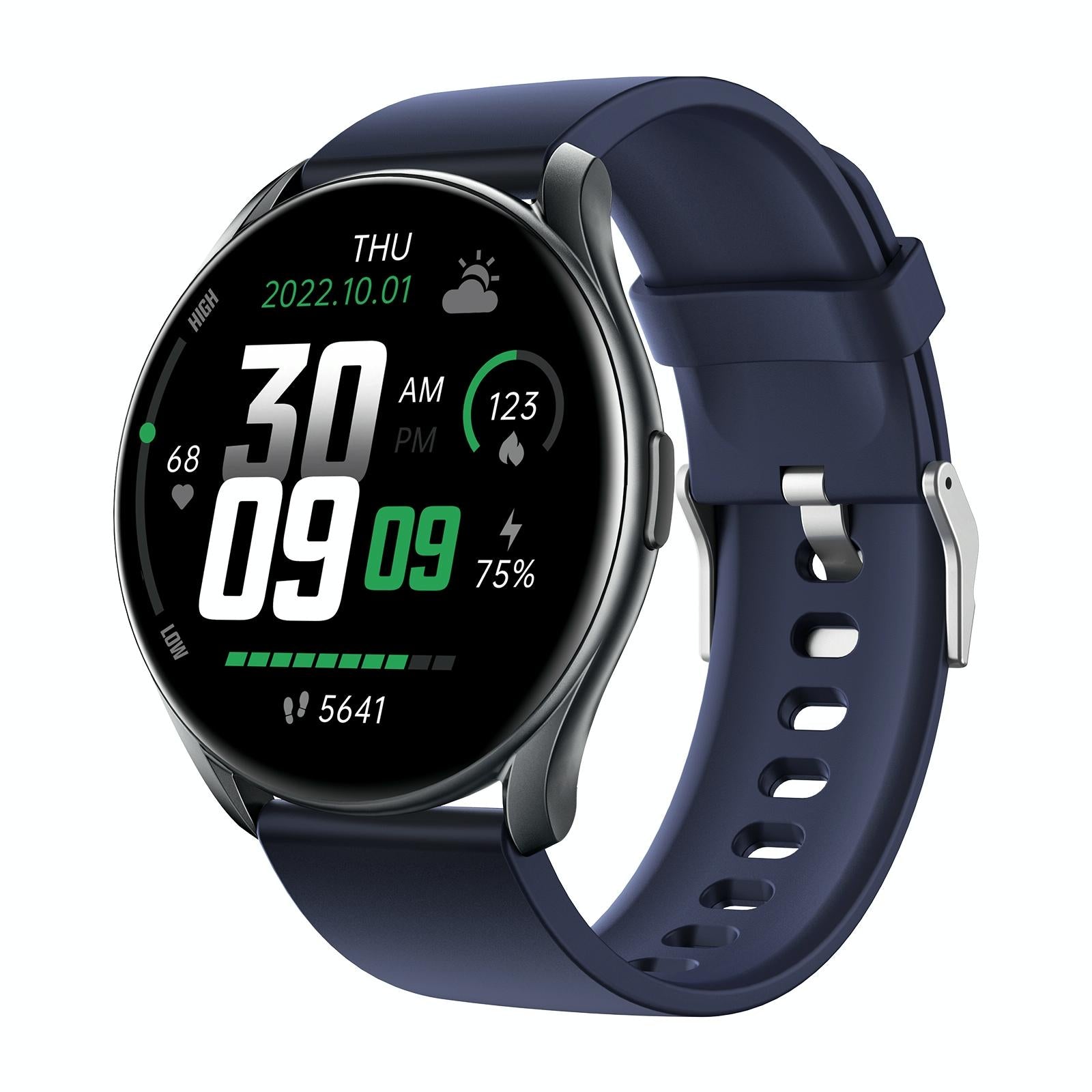 Smart Watch With Heart Rate And Blood Pressure Monitoring - Black