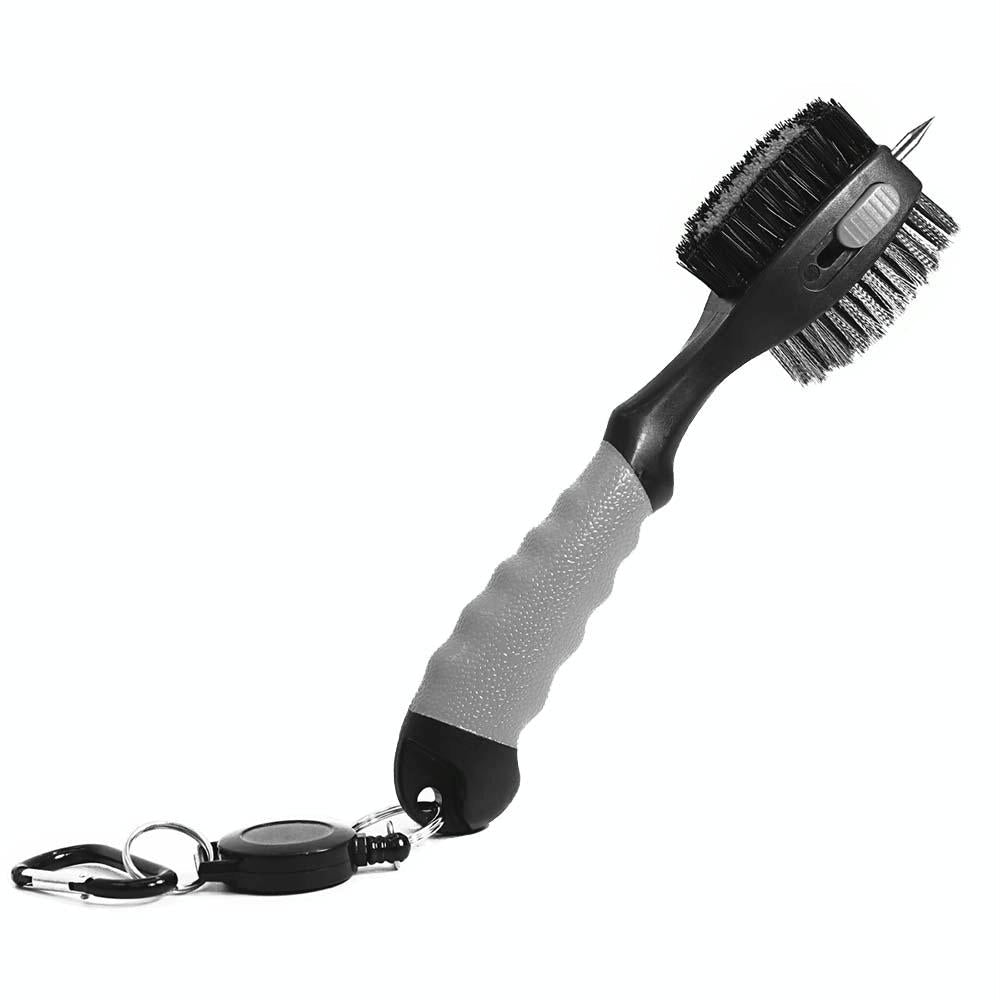 Portable Golf Club Brush - Retractable - Black