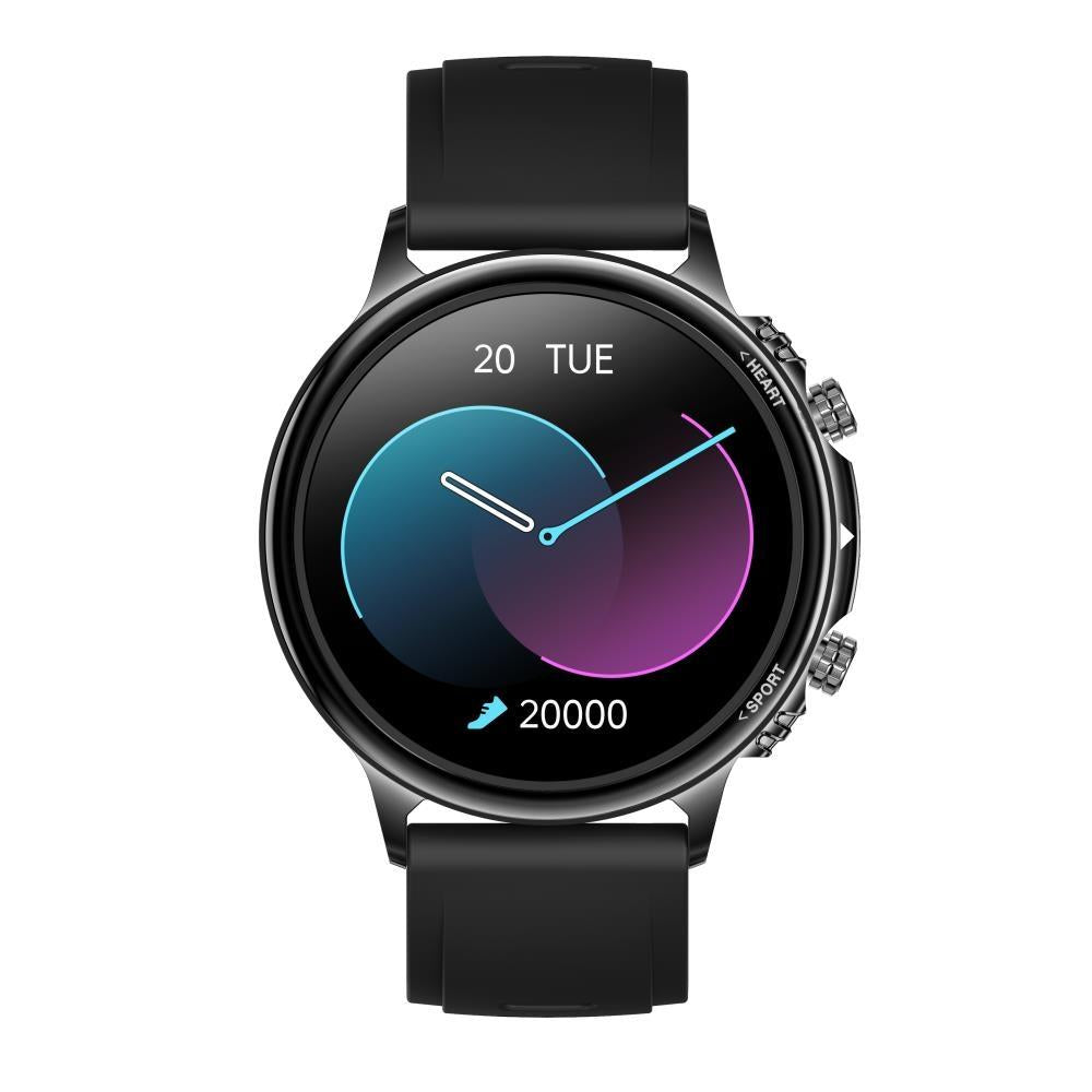 Silicone Band Smart Watch With Colour Screen - Black