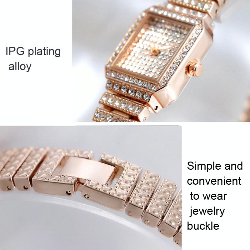 Women Diamond Chain Watch - Elegant and Timeless - Rose Gold