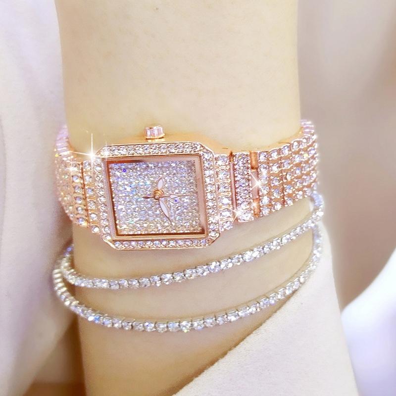 Women Diamond Chain Watch - Elegant and Timeless - Rose Gold
