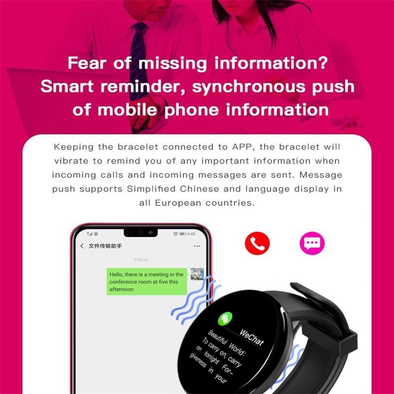 Smart Watch With Call Reminder And Health Monitoring - Waterproof - Blue