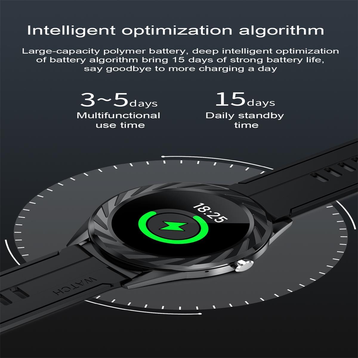 Smart Watch With Bluetooth Call And Health Monitoring - Ip67 Waterproof - Black