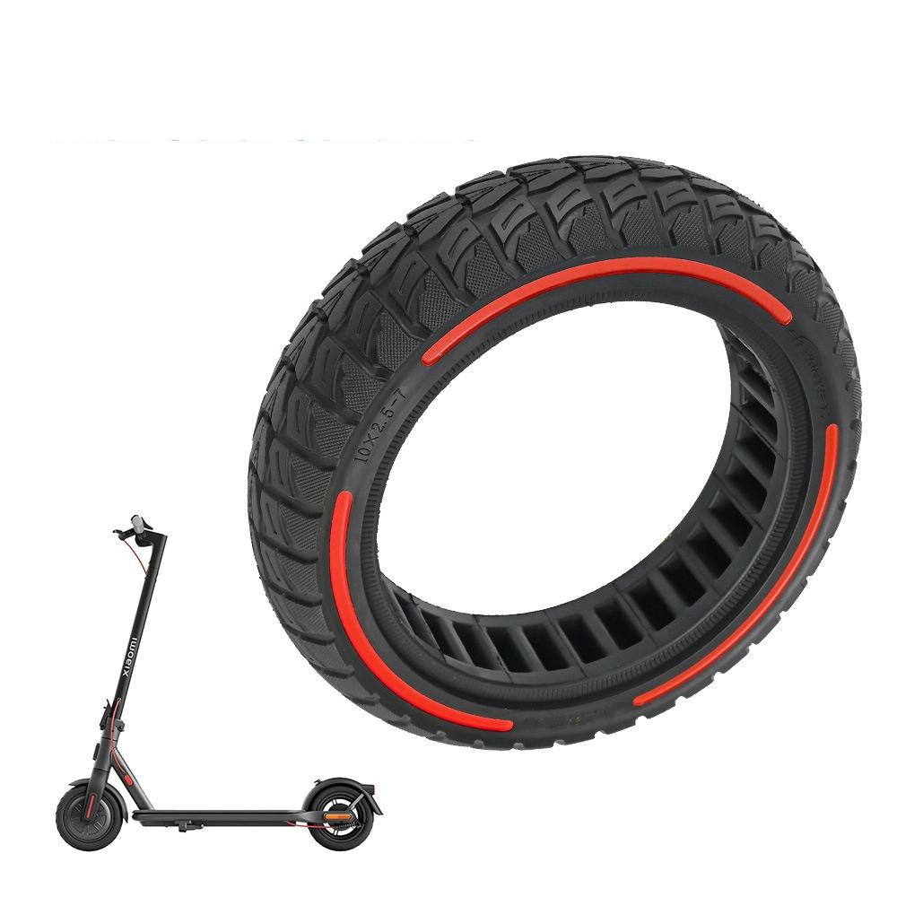 Colourful 2.5-7 Inch Honeycomb Tires for Xiaomi Scooter 4 / 4 Pro - Off-road Flick Design - Tricolor