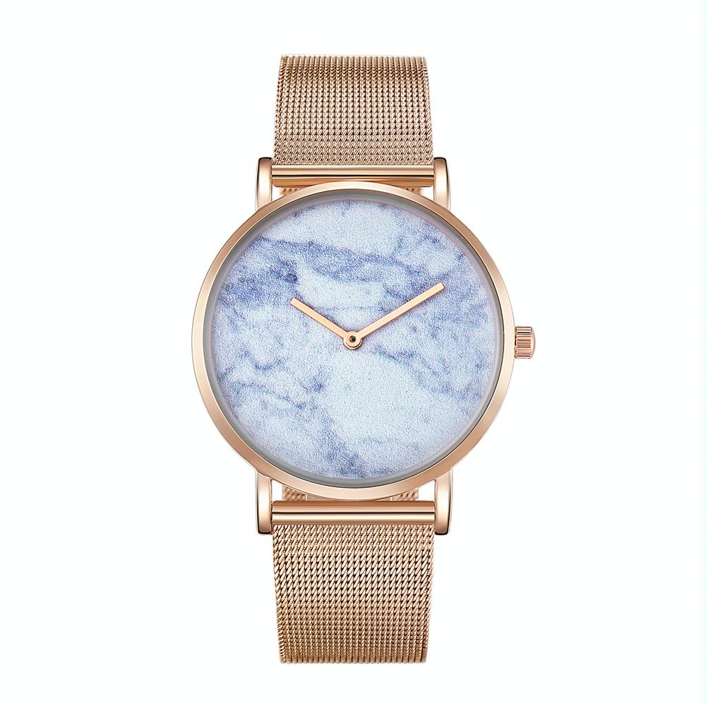 Stylish Men Quartz Watch with Gold Alloy Case and Stainless Steel Band - Round Dial - Wa0733A