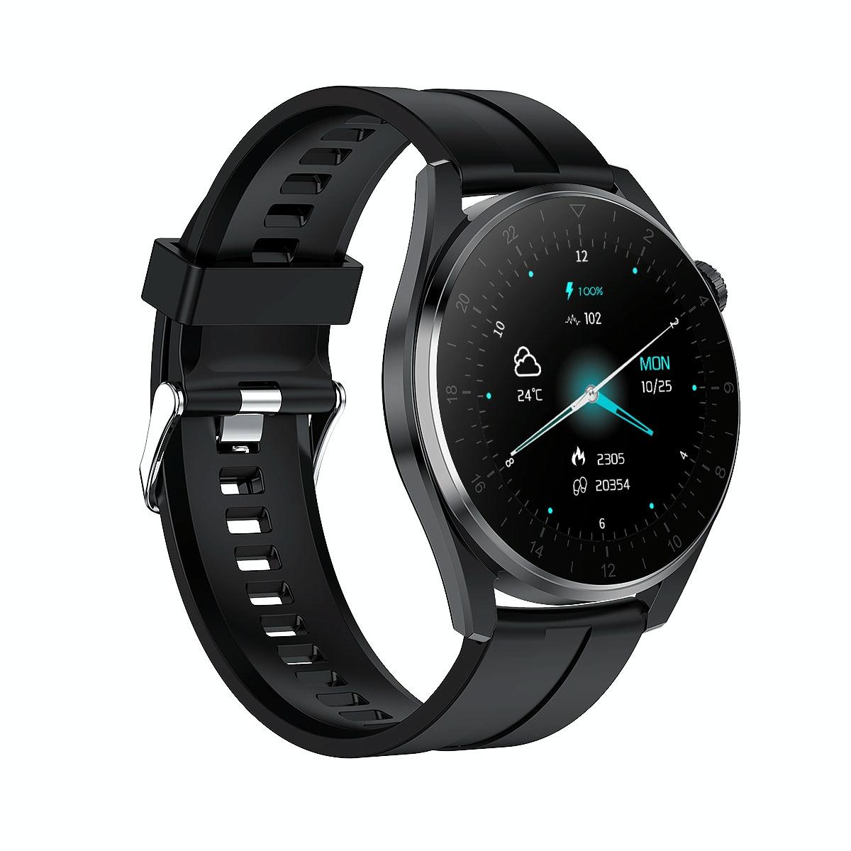 Waterproof Silicone Smartwatch With Colour Display - Silver