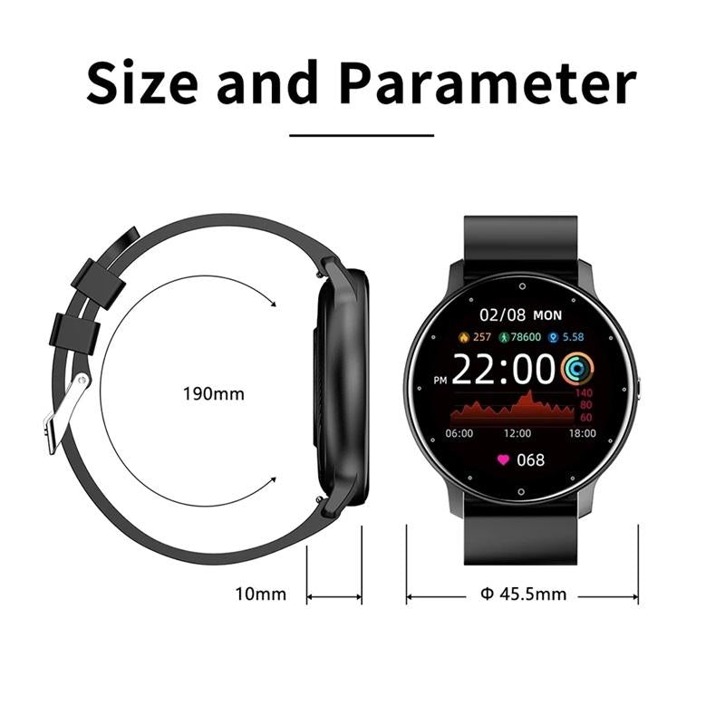 Smart Watch With Heart / Bp / Oxygen / Sleep Monitoring - Ip67 Waterproof - Blue