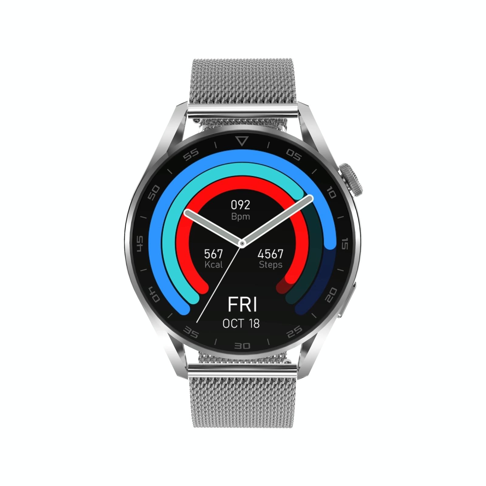 Waterproof Bluetooth Smart Watch With Heart Rate And Blood Monitoring - Silver