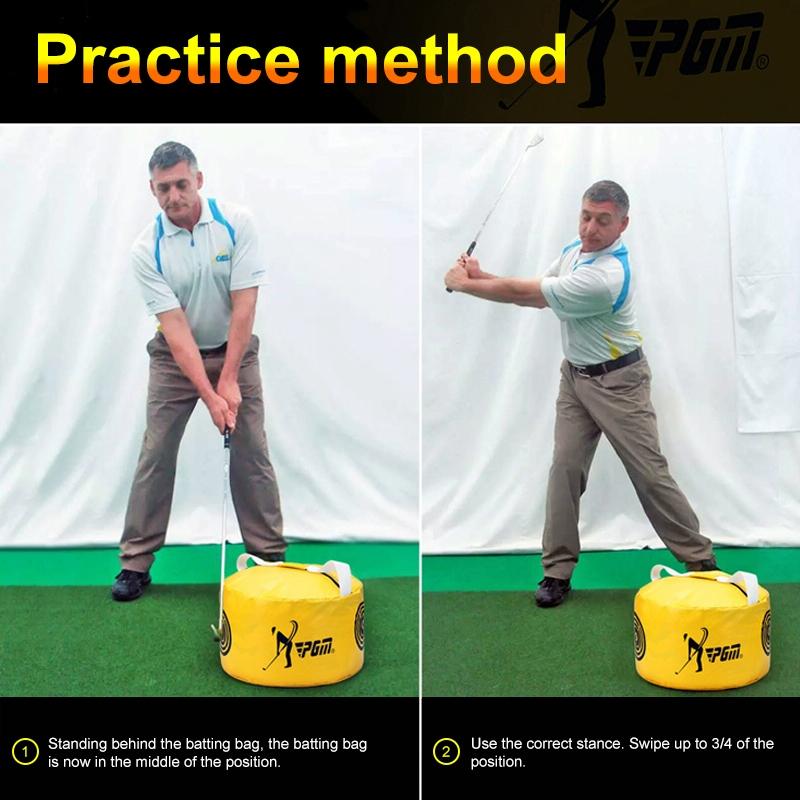 Versatile Golf Impact Trainer - Waterproof 26X44Cm - Black