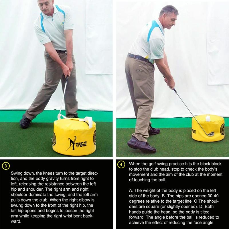 Versatile Golf Impact Trainer - Waterproof 26X44Cm - Black