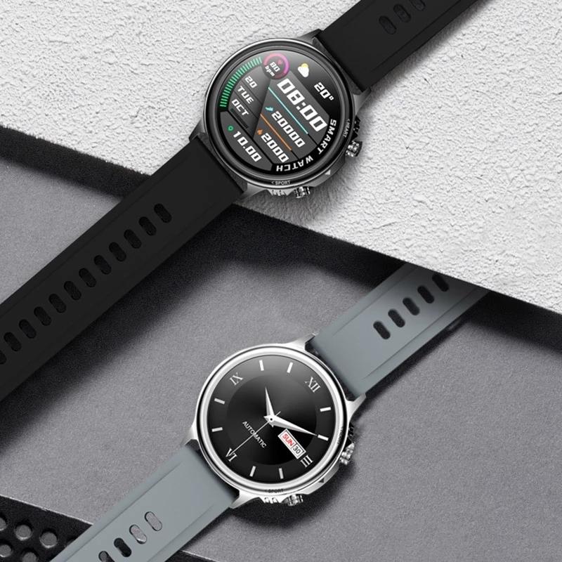 Silicone Band Smart Watch With Colour Screen - Silver