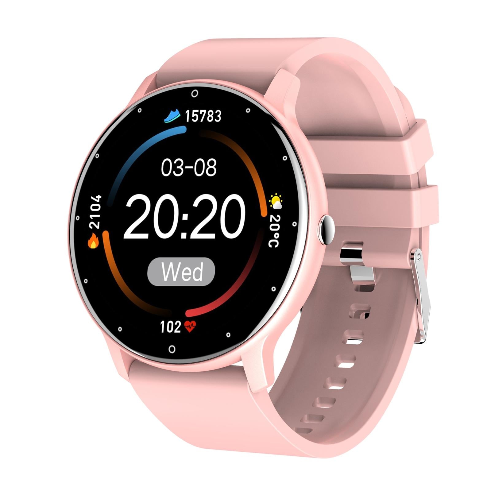 Smart Watch With Heart / Bp / Oxygen / Sleep Monitoring - Ip67 Waterproof - Pink