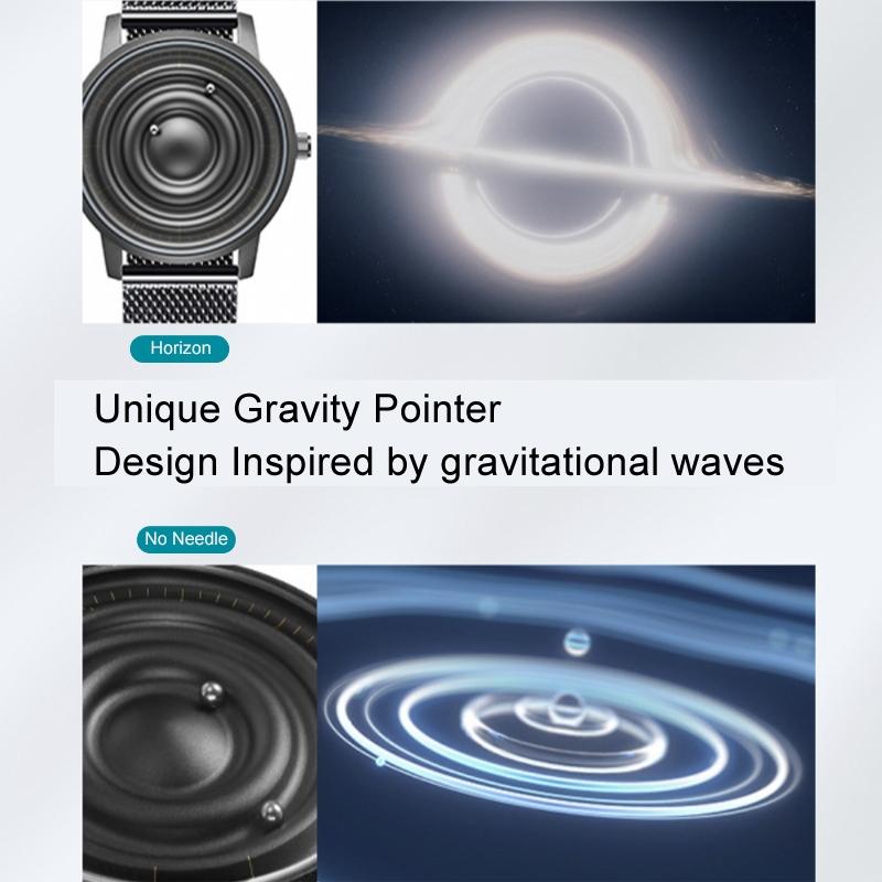 Stainless Steel Men Quartz Watch with Magnetic Strap - 40mm - Rose Gold