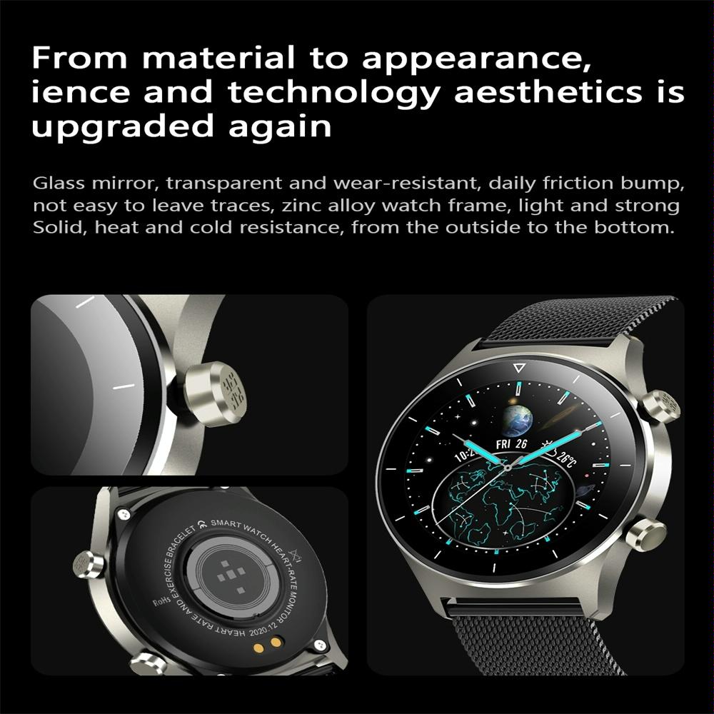 Waterproof Smart Watch With Heart / Bp / Oxygen / Sleep Monitoring - Ip68 - Gold