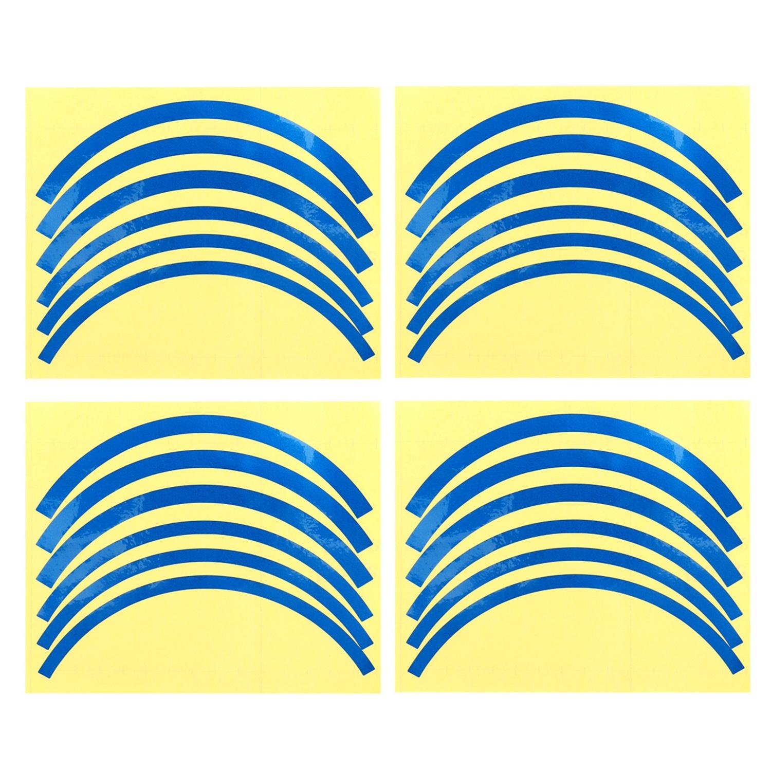 Blue Wheel Hub Sticker Set for Scooter / Bike / Electric Vehicle 2 Pcs - Yellow