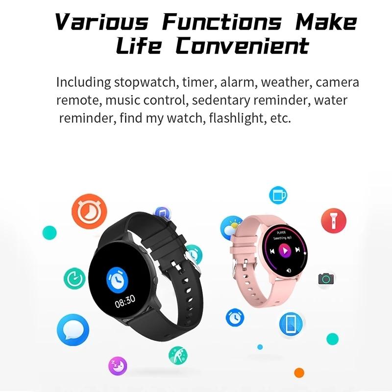 Waterproof Smart Watch With Colour Screen - Ip68 - Pink