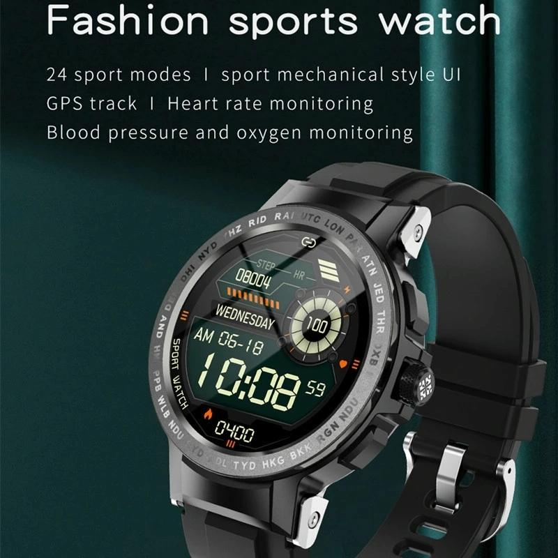 Waterproof Smart Watch With Colour Screen - Ip68 - Silver